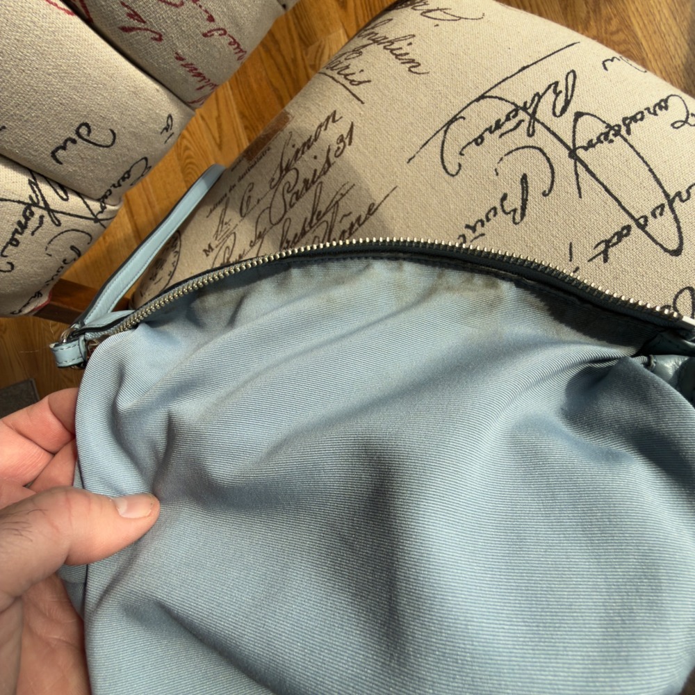 Coach Chelsea Small Satchel Light Blue Pebbled Leather Crossbody Bag F57563 - Picture 6 of 9